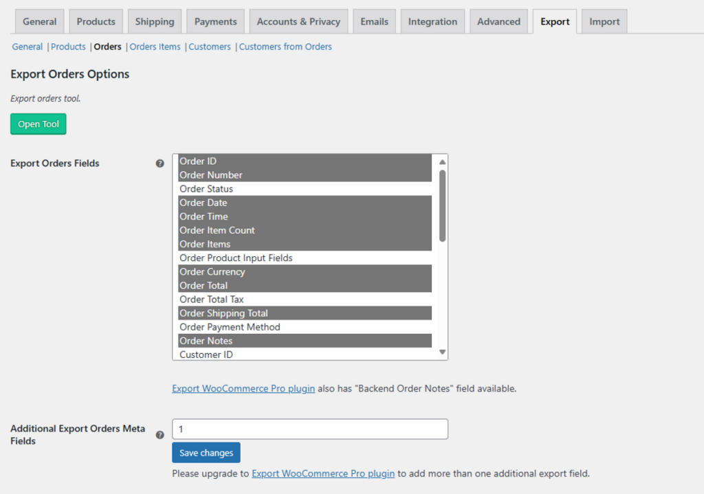 Products Orders and Customers Export for WooCommerce