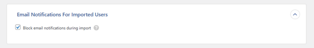 block email notification during import