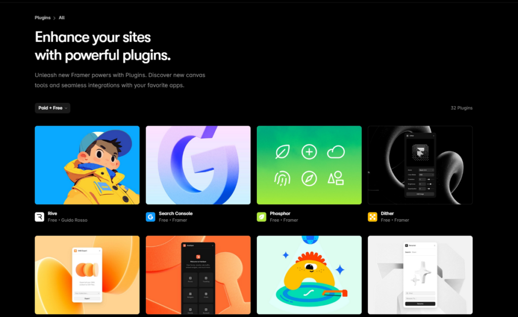 Framer plugins