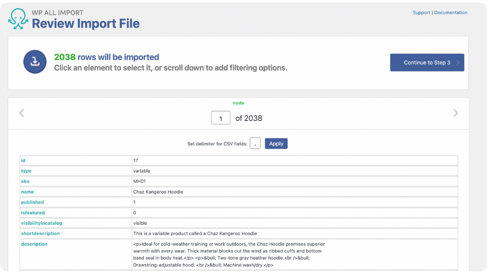 Review Import File WP All Import