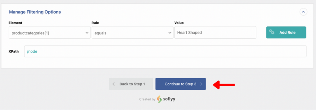 apply filtering rules to uploaded product data