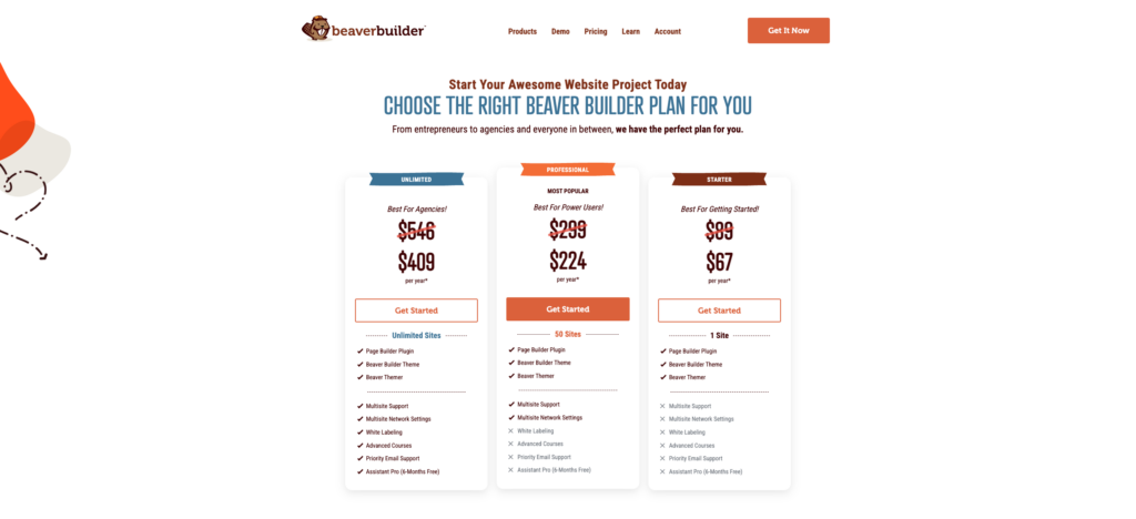 Beaver Builder pricing