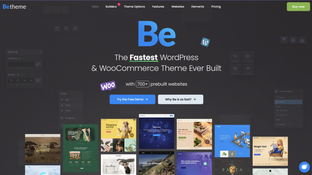 Betheme homepage