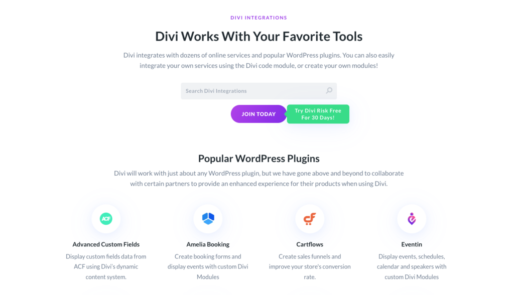 Divi integrations