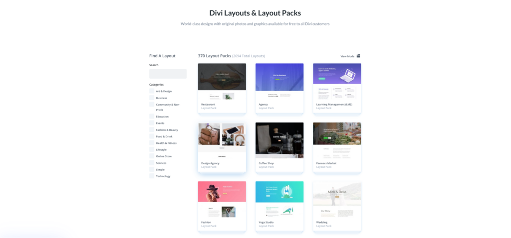 Divi templates