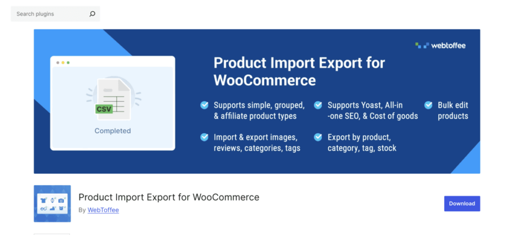 Product Import Export for WooCommerce