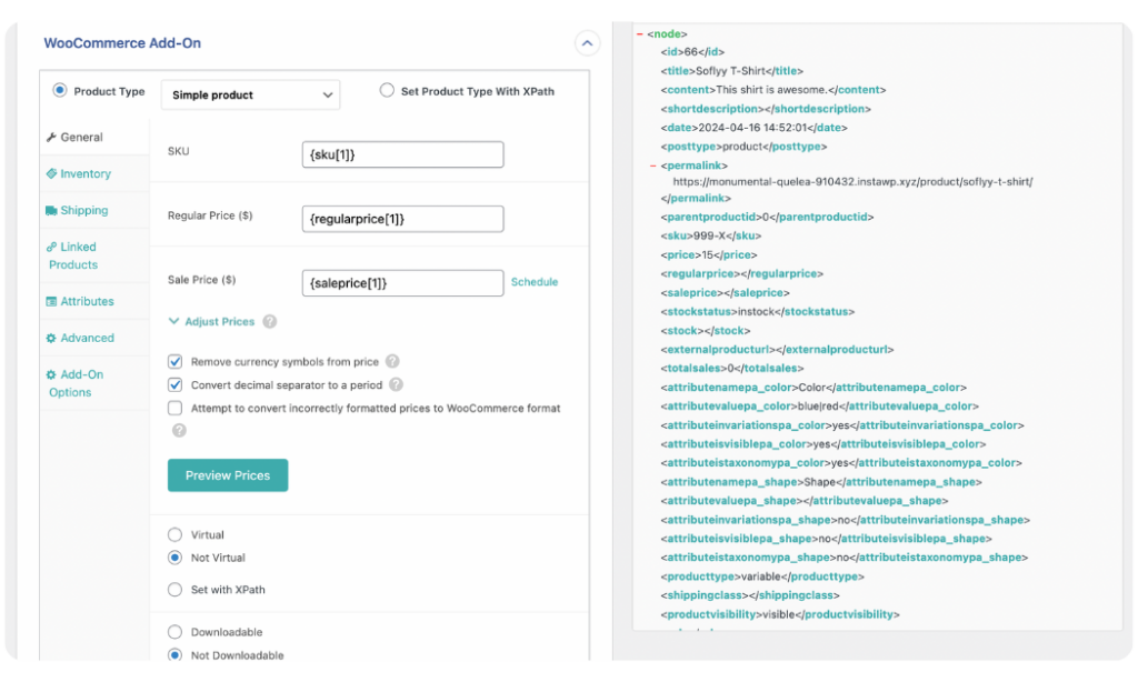 WooCommerce add-on panel for product import from Excel