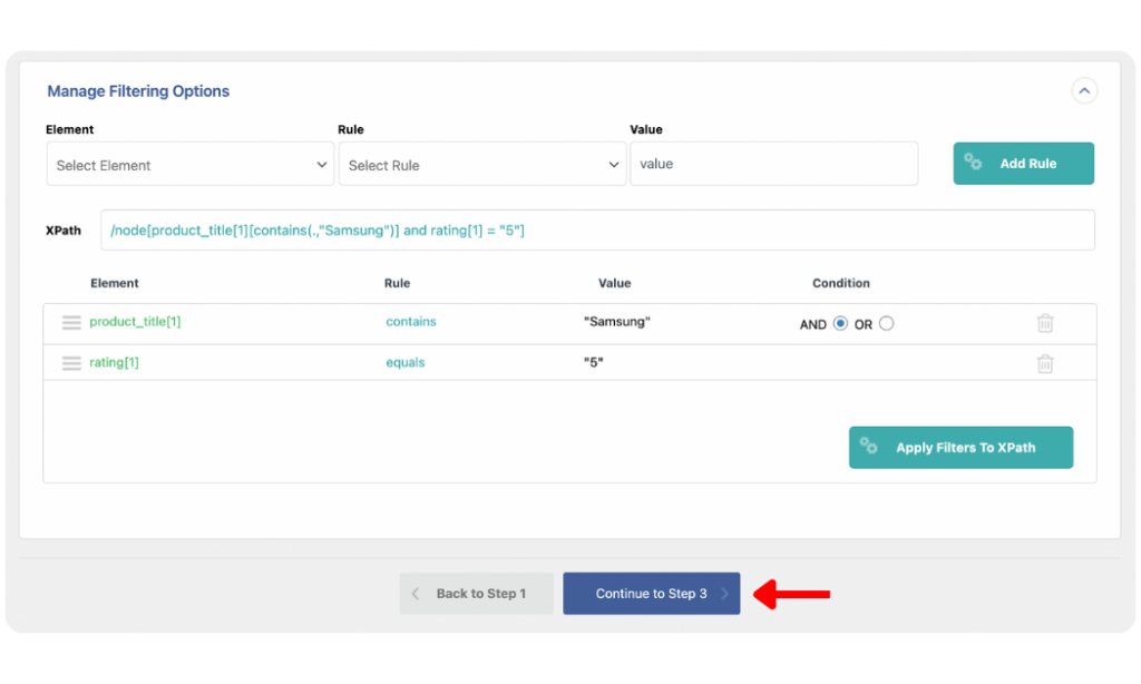 add filtering rules to the product review import