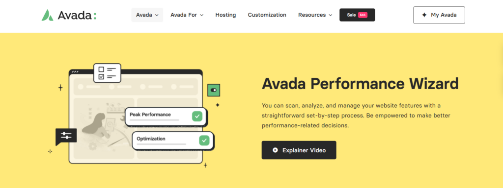 Avada performance wizard