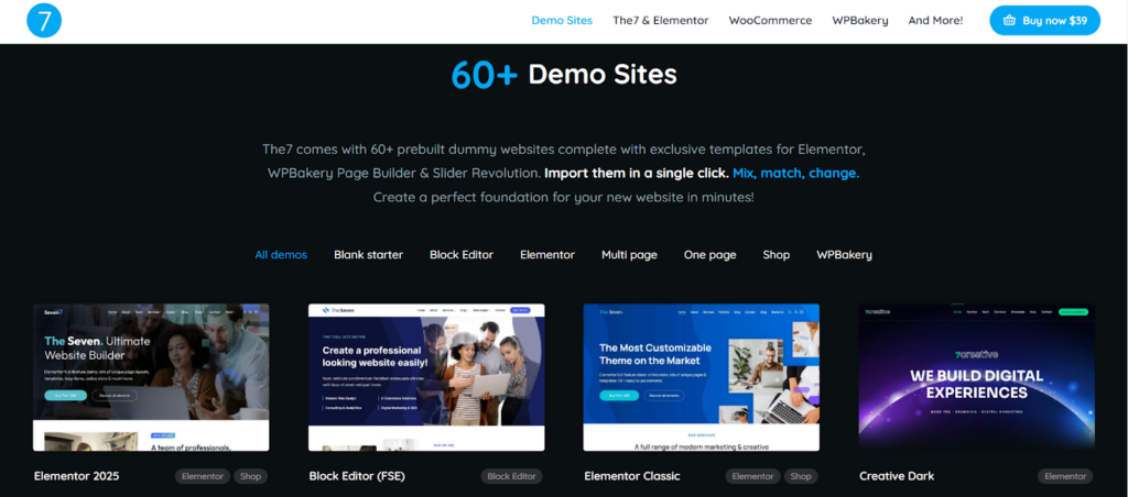 The7 Demo Sites