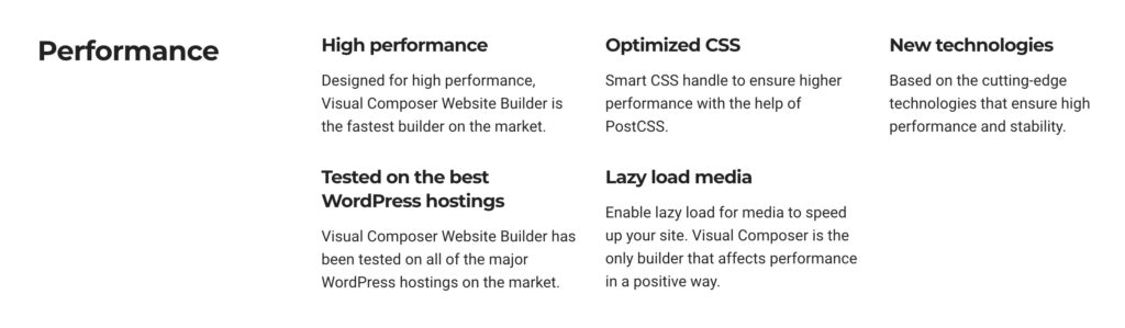 Visual Composer performance