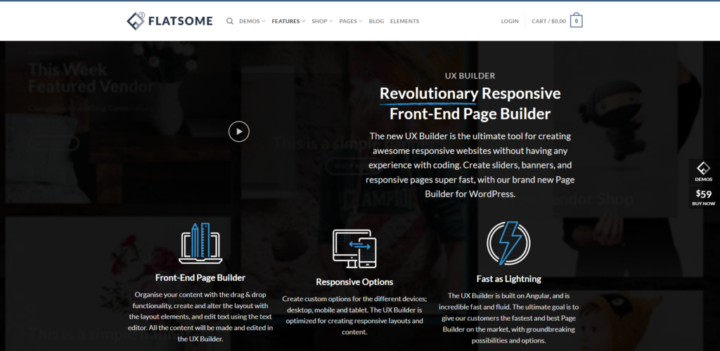 Flatsome page builder