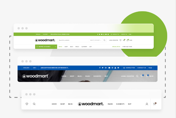 WoodMart header builder