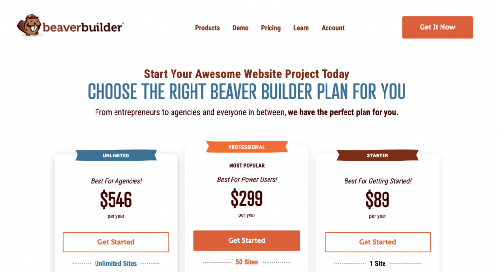 Beaver Builder pricing