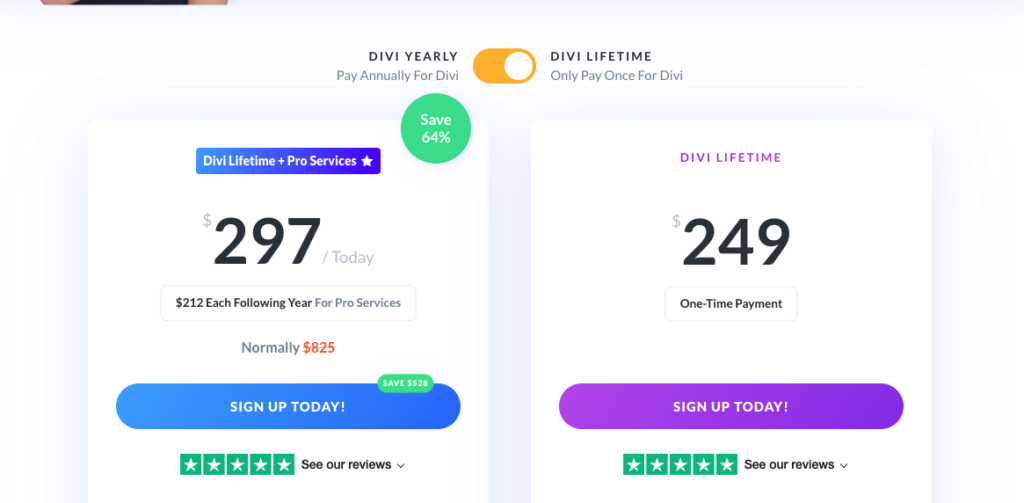 Divi pricing