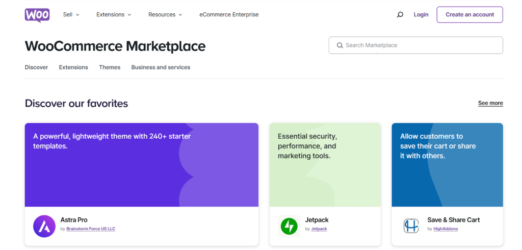 WooCommerce marketplace